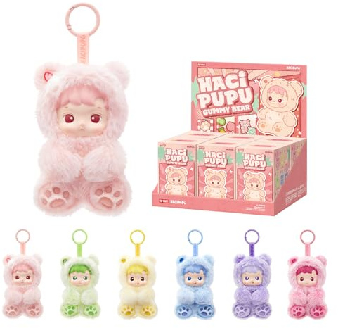 POP MART HACIPUPU Gummy Bear Series-Vinyl Plush Pendant Blind Box, Random Design Action Figures Collectible Toys Decorations, Holiday Birthday Gifts for Girls and Boys, Whole Set