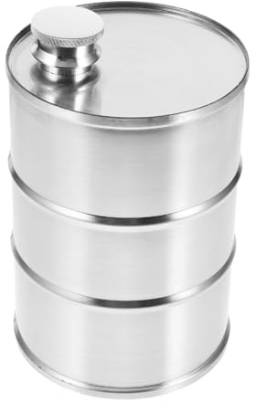 Alipis Flasque Acier Inoxydable Récipient à Boissons Couvercle Métallique pour Camping Voyages Design Étanche et Élégant