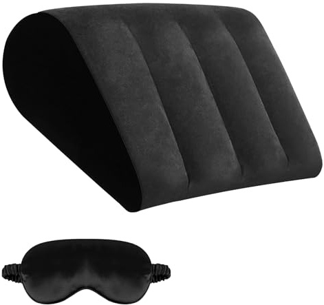 ProPillows Keilkissen Bett Kopfteil mit Schlafmaske – Reflux Kissen Erwachsene Reduziert Druck auf Kopf, Rücken & Beine, Venenkissen Beinhochlagerungskissen für Bett, Reisen, Camping, Lesen & Arbeiten