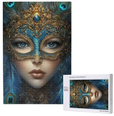 Femme Puzzle Plume 500 Pièces Adultes, DIY Puzzles Classiques Art avec Boîte d'emballage et Photos de Référence, Relaxation/Soulagement du Stress/Jeux Amusants, Creatif Cadeau pour Femme M-1709
