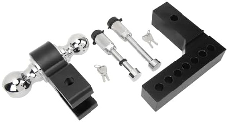 Kit de Enganche de Remolque, Montaje de Bola de Enganche de Acero Inoxidable, Capacidad de 12500 Libras, Receptor de 2 Pulgadas para Camiones Pesados, Gancho de Remolque Resistente.