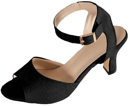 Sandali Con Tacco Donna Sandali Donna Estive Con Scarpe Eleganti Décolleté Blu Notte Argento Neri Decollete Sandalo Estivo A Spillo Nere Medio Fiocco Pianta Larga 42 Spuntate Tacchi Estivi Fucsia