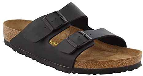 Birkenstock Classic Arizona Birko-Flor, Unisex-Erwachsene Pantoletten, Schwarz (Schwarz), 40 EU