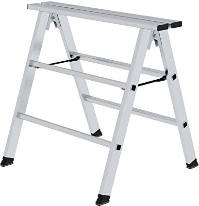 Günzburger Steigtechnik MUNK 30401 - Cavalletto pieghevole in alluminio, 150 kg (L x A x P) 900 x 810 x 710 cm