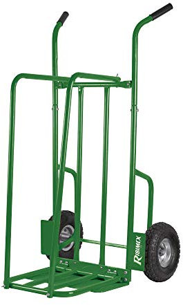 Carro de leña de acero con ruedas, capacidad de 250 kg