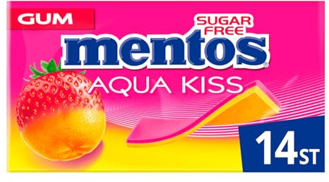 Paquete 20 estuches chicle aquakiss fresa-mandarina