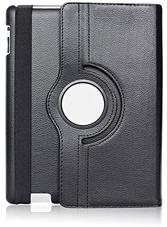 Phonillico® Coque Rotative 360° Noir pour iPad 5e génération / 6e génération/Air 2 - Coque Housse Etui Protection Rotation 360 Degres Fonction Portrait Paysage