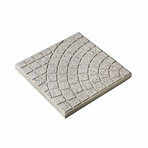 VERDELOOK Mattonella Ventaglio 40x40 cm Levigata Grigia, per la Decorazione di Pavimenti da Esterno