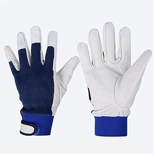 DYHQQ Guantes de Soldadura de Piel de Cabra de Arco de precisión con Forro de Kevlar, Guantes de Soldadura TIG, 10 Pulgadas,3pair