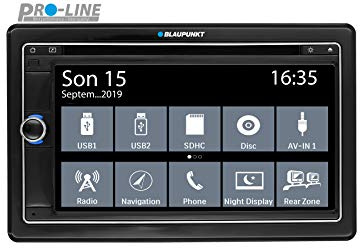 Blaupunkt Leipzig 690 Dab (Nav Car) Multimedia para Coche 2-DIN, Pantalla táctil de 6,75 Pulgadas, Dab+, navegación, Bluetooth, Sistema Manos Libres, Entrada para cámara de Marcha atrás
