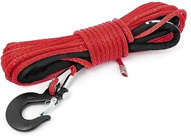 Rough Country Cuerda de cabrestante sintética roja para UTV/ATV de 50 pies, 7 Libras - RS161