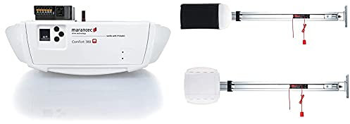 Marantec Comfort 380 Garagentorantrieb, Set inkl. SZ 11 Antriebsschiene, 2 Handsender, elektrischer Torantrieb für Garagentore, Sektionaltore und Schwingtore, Weiß