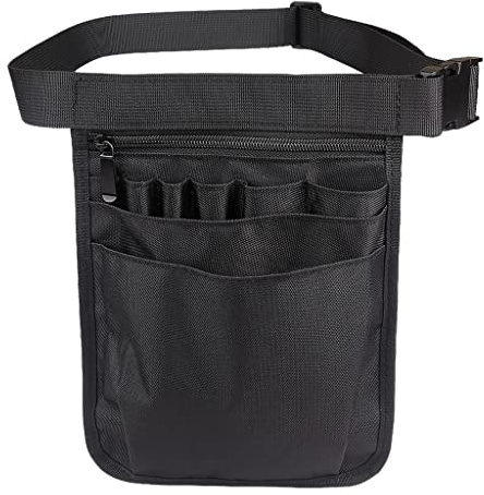 Sharplace Krankenschwester Gürteltasche mit verstellbarem Gürtel, Krankenschwester Organizer für Frauen Männer, praktisches Krankenpflegezubehör, multifunktionale Gürteltasche, Schwarz