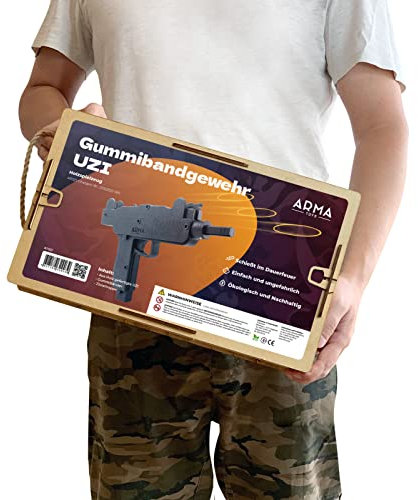 Arma Toys Uzi Gummibandgewehr Holzgewehr Kinder Waffe Weihnachten MP2A1 Gun