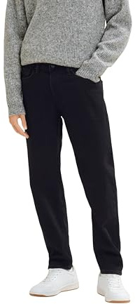 TOM TAILOR Denim Hombre Pantalones vaqueros de corte holgado 1034112, 10270 - Black Black Denim, 32W / 32L