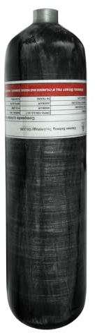 TUXING 4500Psi Hochdruck-Verbundflasche, Tauchflasche, 3L Kohlefaser-Luftflasche, CE-geprüft, Pcp Paintball Luft-Tauchflasche (Leere Flasche) M18*1.5