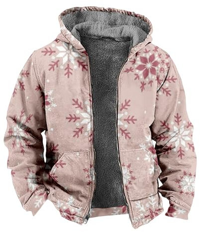 KONG JIMFAN Puffer Jacke Herren Hoodie Beige Herren Rennjacken Herren Motorradjacke Herrn Jacken Herren Sakko Sportlich Modern Muay Thai Shirt Regenmantel Wiederverwendbar Walkjacke(Pink,M)