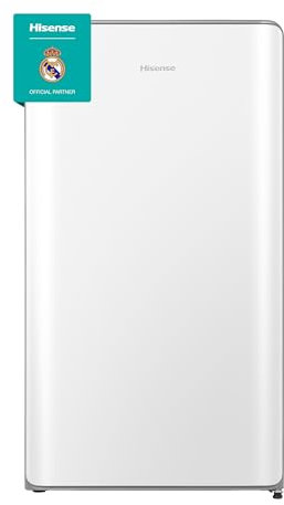 Hisense MUR48082E- Frigorífico Una Puerta, Table Top, Congelador, Class E, Capacidad 82L con 87 cm Alto, Congelador Freeze Zone, Cajón frutas y verduras, Silencioso 36 dBA, Color Blanco