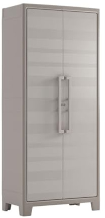 MONDO VIRO un mondo a casa tua Mondo Viro - Armario de resina de jardín Oliver con estantes interiores y patas elevadas (Multispace - 80 x 44 cm 182 h)