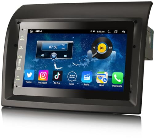 Erisin 8 Kern Android 14 Autoradio Navigationsgerte für FIAT Ducato Citroen Jumper Peugeot Boxer Carplay Android Auto Bluetooth GPS Navigation WiFi 4G DAB+SWC Canbus FM Radio OBD2 4+64GB