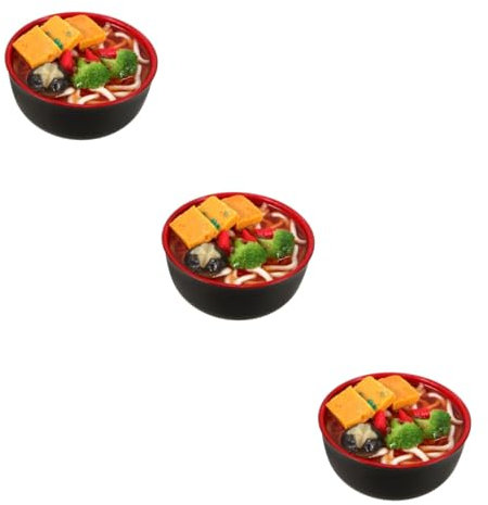 ifundom 3 Stück Simulation Nudelmodell Mini Schmücken Mini Dekoration Mini Spiellebensmittel Kunststoff Gefälschte Ornament Mini Ornament Mini