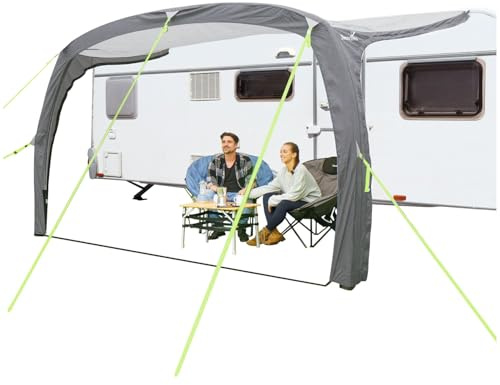 Skandika Auvent Vika Air Caravan 400 | Auvent Gonflable sans parois latérales, CaravanTarp, Voile d'ombrage UV 50+, Colonne d'eau de 3000 mm| pour Camping-Car, Caravane, Bus