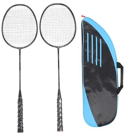 SPYMINNPOO Professionelles Badmintonschl?ger-Set aus Carbon-Aluminium, Leichte Einteilige SCHL?ger, Ergonomischer Griff für Erwachsene, Stabile Handhabung, Kontrolle, Tasche Im Lieferumfang