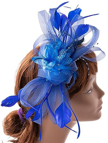 JOERBABU Hut, zartes mittelalterliches Garn, Haarreifen, Halloween, Cosplay, Haarhalter, Mittelalter-Party, Kostüm, Kopfbedeckung für Frauen, saphir, 1-5