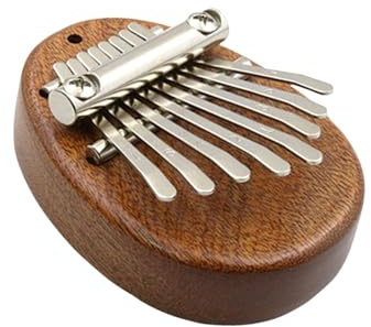 Tasche in Legno Portatile Pianoforte Pollice 8 Tasti Pianoforte Dito Musica Suono Strumenti di Guarigione Regali Per Bambini