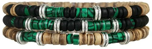 ZBDP flerskikts Buddha trä pärla armband set herr retro stil flera lager elastisk tråd justerbart träarmband