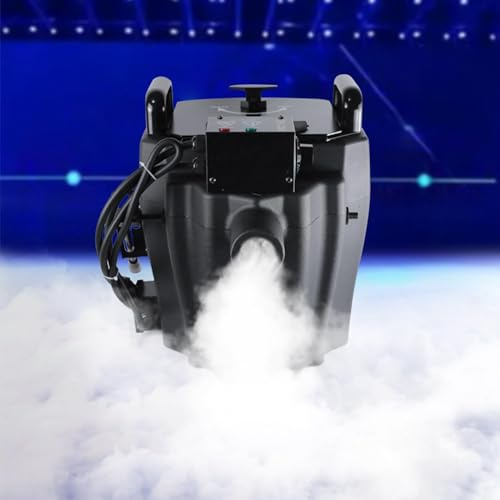 Máquina de niebla de hielo seco, máquina de niebla baja con polea y tubo móviles, máquina de humo con efecto de escenario para fiestas, Halloween, bodas, eventos especiales, Navidad(6000W)