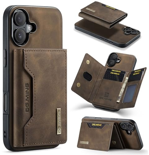 ZCDAYE Handyhülle für iPhone 17 mit Kartenetui, Hochwertige Leder Handy Hülle Elegante Damen Herren Brieftasche, Robuste Schutzhülle Handytasche für iPhone 17 (6.3 inches), Khaki