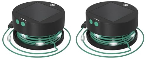 Agwuoetr 2X Lumière de Camping en Plein Air Guirlandes Solaires LED Lampe de Camping Chargeur de Téléphone Gadgets D'Extérieur ÉQuipement de Camping
