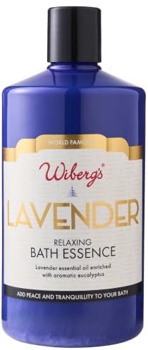 WIBERG'S Lavender Bath Essence with Essential Oils | 500ml | Invigorating And Relaxing Bath Additive | Infused with Eucalyptus & Capsicum | Muscle Soothing & Promote Relaxations