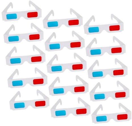 BESPORTBLE Occhiali 3d Anaglifi di Carta Rossi e Blu Set da 40 Pezzi per Film 3d Giochi e Riviste per Feste e Uso Domestico