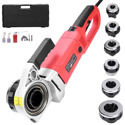 Kit filettatrice per tubi da 2300 W, filettatrice elettrica portatile portatile per tubi zincati/in ferro, strumento idraulico per filettare, kit di filettatura per taglio tubi include