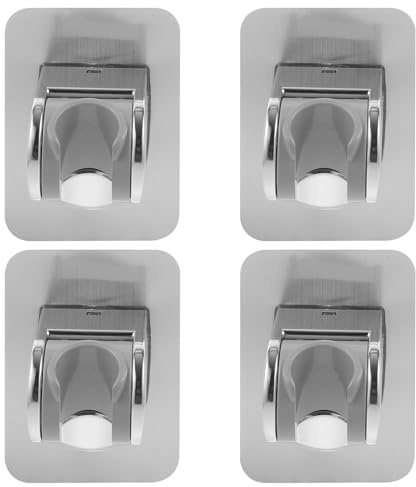 Gadpiparty 4pcs Support Mural pour Pommeau Perçage en Aluminium Léger et Résistant pour Salle de Bain et Hôtel Fixation Adhésive Facile Couleur Aléatoire