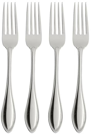 Oneida Silverware Set, American Harmony Everyday Flatware Dinner Forks Set, Service For 4, 18/10 Stainless Steel, Rust Resistant, Dishwasher Safe, Home & Kitchen Utensils Sets, Fork (Silver 4 Pieces)