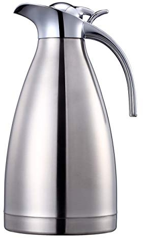 Sumerflos 68 Oz Stainless Steel Coffee Thermal Carafe/Double Walled Vacuum Thermos Insulated / 12 Hour Heat Retention(Silver)