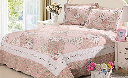 Colcha Cama 150, Colchas Bouti Edredon Reversible, Algodo Acolchado Manta, Patchwork Edredones Y 2 Funda De Almohada,Patchwork24
