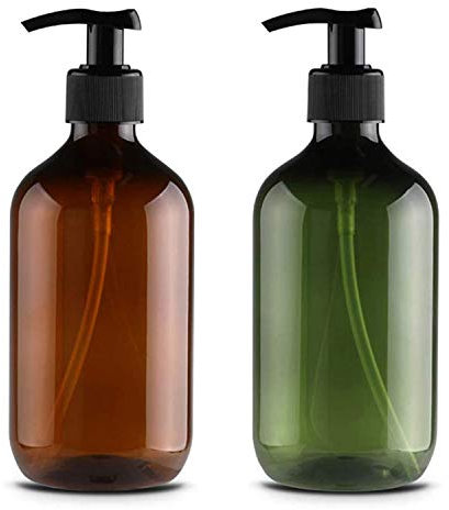 2 bottiglie vuote con pompa a pressione, 500 ml, ricaricabili, per salse, dispenser di sapone liquido in plastica, contenitore ricaricabile per cucinare salse, oli essenziali, lozioni