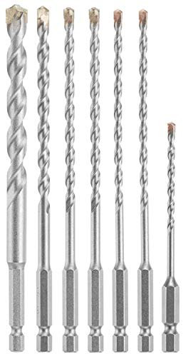 Bosch 7 pc. Hex Shank Hammer Drill Masonry Bit Set LBHXS7U