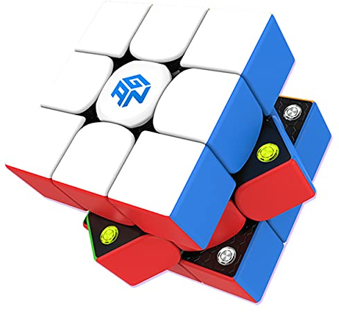 CuberShop GAN 356 M 3x3 Magnetic Speed Cube Lite, Gans 3X3 Stickerless Magnetic Cube, Smooth & Fast 3 by 3 Lite Flagship Performance, GAN 356M Puzzle Toy Speed Cube