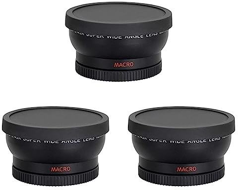 3 lentes convertidoras de 58 mm de gran angular 0.45X con accesorio macro de primer plano para Rebel T6S, T6I, SL1, T5, T5I, T4I, T3