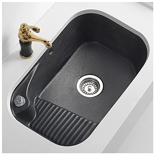 25 X 16 Zoll Großes Unterbau-Waschbecken Für Badezimmer, Farbiges Keramik-Waschtischwaschbecken Mit Waschbrett, Unterbauwaschbecken Mit Wasserhahn