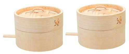 TOPBATHY 2sets Asian Steamer Basket Round Steam Rack Chinese Steamer Cooking Accessories Basket Cover