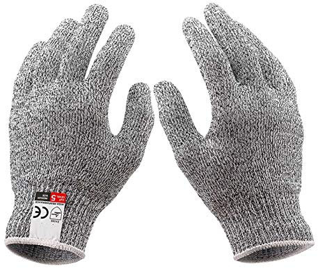 WQZStar Schnittschutzhandschuhe 1 Paar Schnittschutzhandschuhe, Küchen-Sicherheitshandschuhe zum Schneiden von Gemüse, Fisch und Fleisch, weich und atmungsaktiv, 3 Größen (Größe: Mittel) (M)