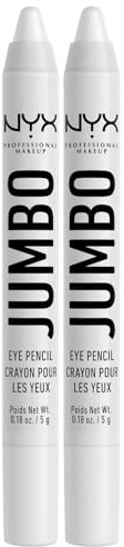 Jumbo Eye Pencil, strahlender Eyeliner, auch als Lidschatten, Base oder Highlighter geeignet, ohne Zerren oder Verblassen, Cremelidschatten in Weiß, 2er-Set, Milk 604A, 2x 5 g