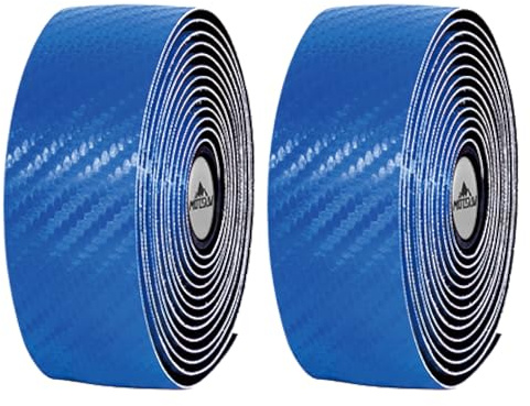 TRIWONDER Fahrrad Lenkerbänder, 2 Rollen, rutschfest, stoßdämpfend, für MTB, Rennrad, Weiß (Blau)