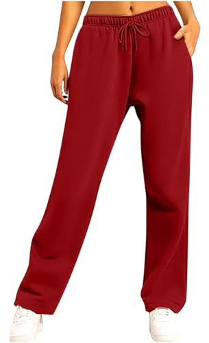 Pantaloni Tuta Donna Pile Offerta Elegante Invernali Pantaloni da Lavoro Cotone Pantaloni Sportivi Trekking Leggeri Elastico Pantalone Curvy per Ufficio Jogging Yoga Casual All'Aperto Trekking Y2K